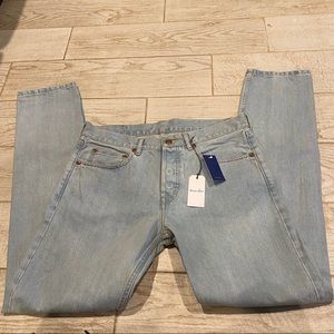 Steven Alan Light Wash Button Fly High Waisted NWT